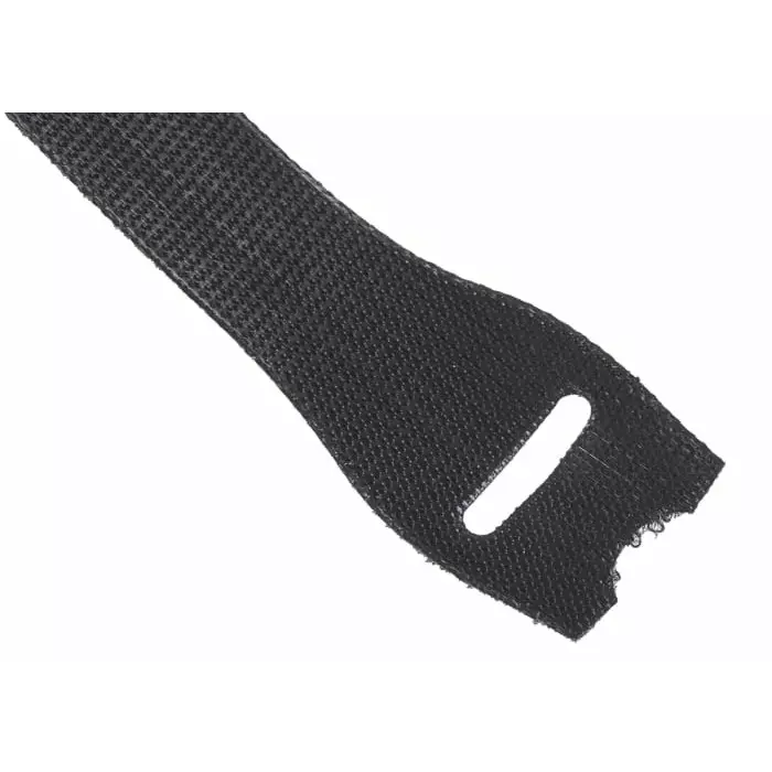 RS Pro Cable Tie Hook and Loop 150 mm x 20 mm Black Fabric (Pack of 25)
