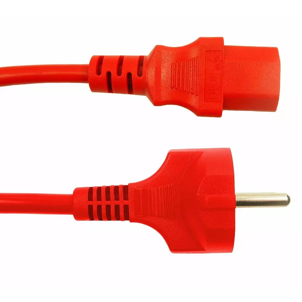 RS PRO Power Cord 10 Amp 250 V Red Sheath 500 mm, 2796303