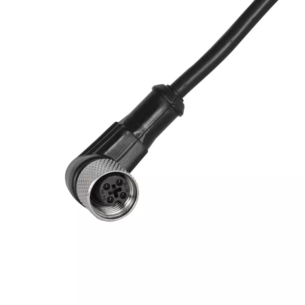 TNI Proximity Sensor Connector Cable Angled Type M12, 4 Pin Female Connector, 4 Core and 2 m Length, WCR12-4