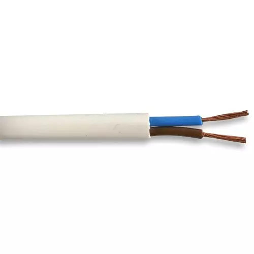 MULTICOMP PRO Multicore Cable FLEX CABLE, 2CORE, WHITE, 0.5MM2, PER M, 2182Y-0.5MMWHT