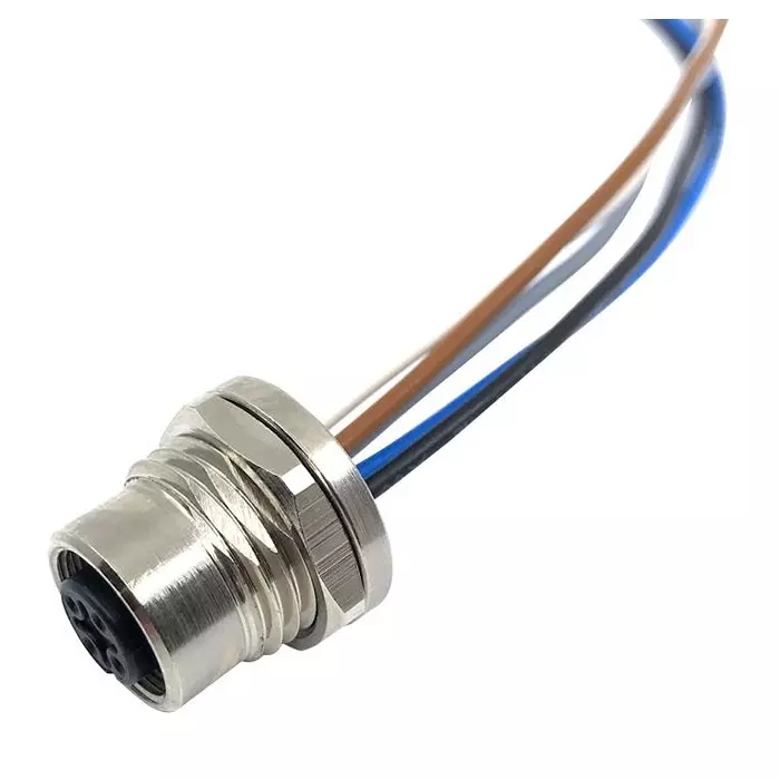 MULTICOMP PRO Sensor Cable Assemblies SENSOR CORD, 3P M12 RCPT-FREE END, 500MM, MPM12-SWS-3AFP