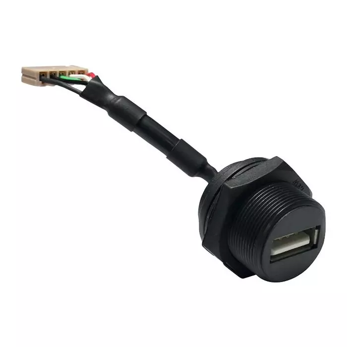 AMPHENOL LTW USB CABLE, 3.0 A PLUG-FREE END, 2M, BLK, UA-20PMFP-SC8002