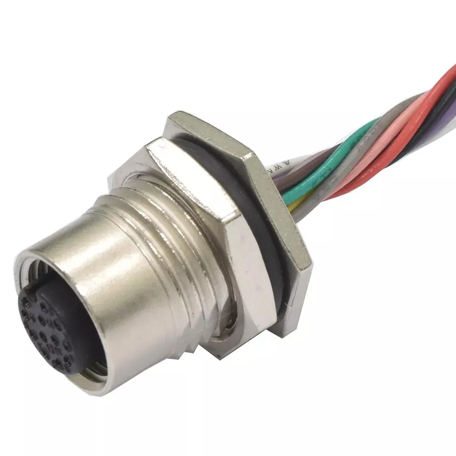 AMPHENOL LTW SENSOR CORD, M12 RCPT-FREE END, 7.87", MSAS-17PFFC-SF8C20