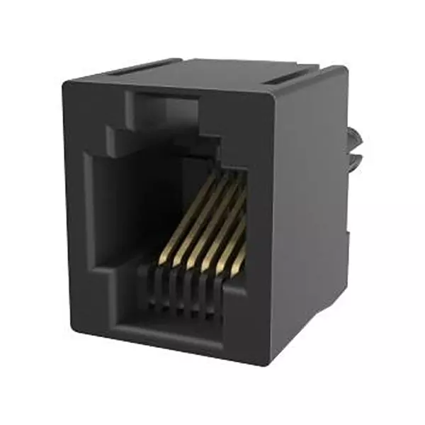 AMPHENOL COMMUNICATIONS SOLUTIONS MODULAR CONN, 6P6C, JACK, CAT3, TH, RJE08166041M.