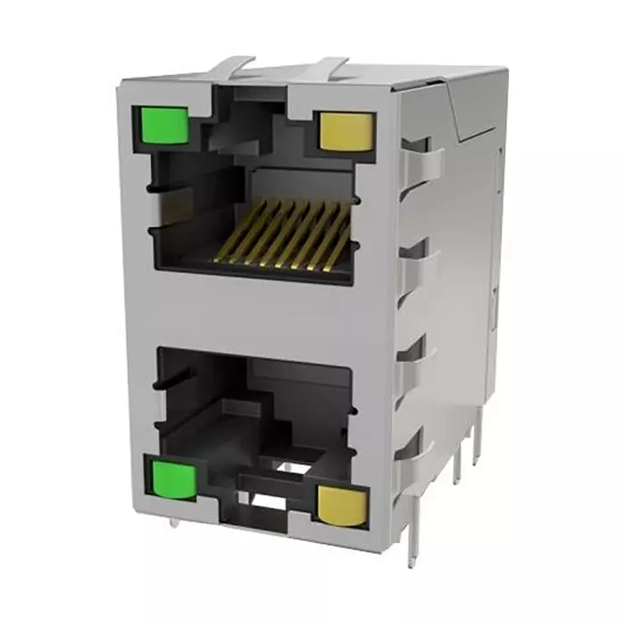 AMPHENOL COMMUNICATIONS SOLUTIONS MOD CONN, 8P8C, R/A RJ45 JACK, CAT3, TH, RJE3028814F4.