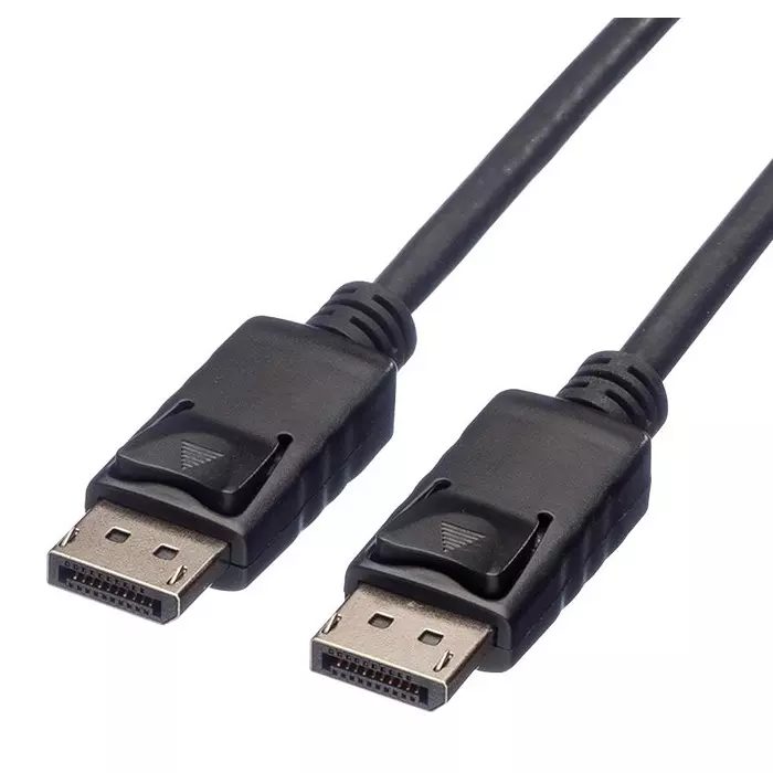 ROLINE CABLE, DP PLUG-PLUG, BLACK, 1.5M, 11.04.5767