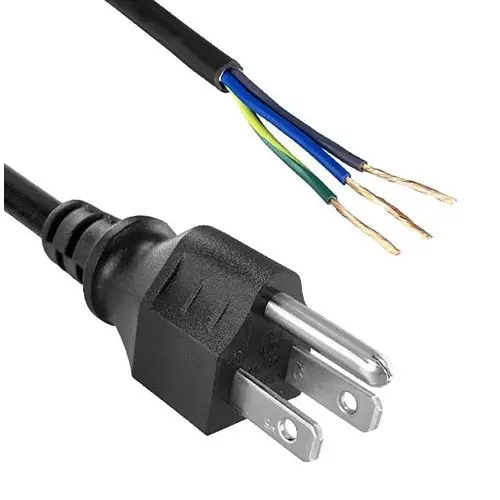 QUALTEK ELECTRONICS POWER CORD, NEMA 5-15P/FREE END, 2M, 10A, 311013-01