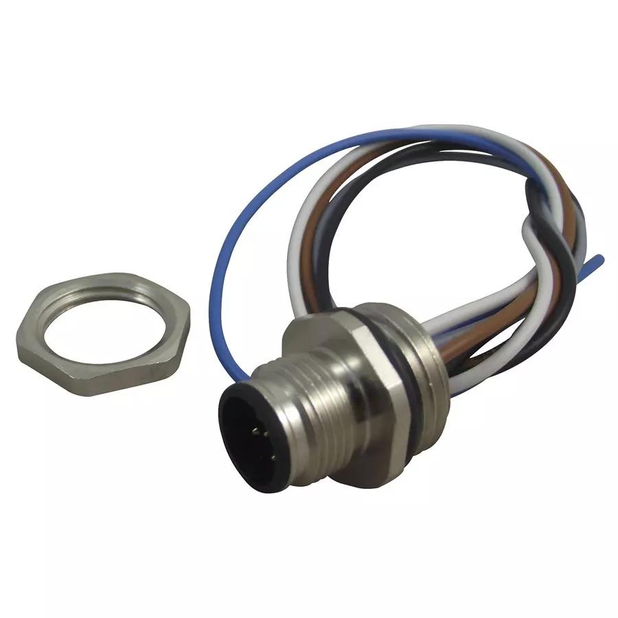 HIRSCHMANN CIRCULAR CONNECTOR, PLUG, 5 WAY, 0.2M, EM12M5FIX AU