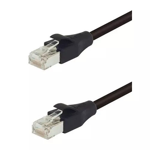 L-COM PATCH CORD, RJ45 PLUG-PLUG, BLK, 3FT, TRD695AZHF-BLK-3