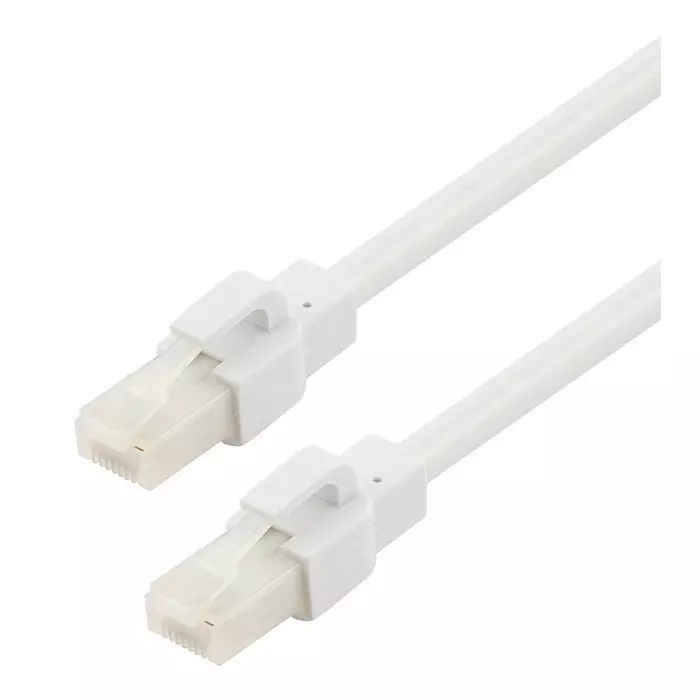 L-COM ENET CABLE, CAT6A, RJ45 PLUG-PLUG, 50FT, TRM695A-WHT-50F