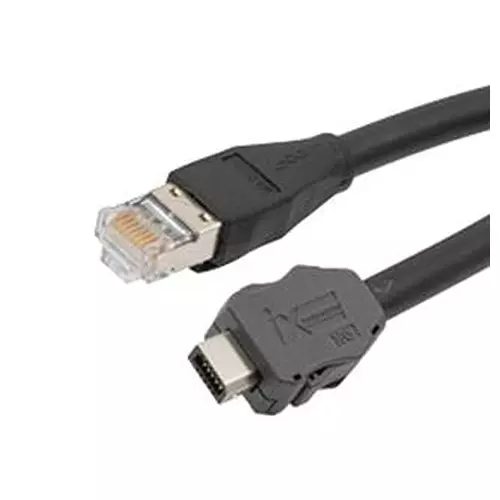 L-COM ENET CORD, IX B PLUG-RJ45 PLUG, 9.8 , TRGIX604EC-BLK-3M