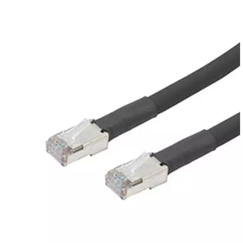 L-COM ENET CORD, CAT6A, RJ45 PLUG-PLUG, 5 , TRD624AHFO-BLK-5F