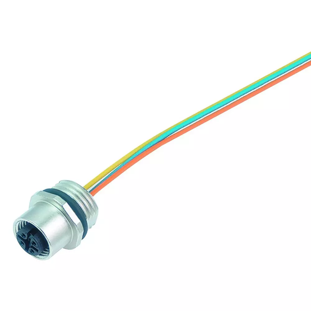 BINDER Sensor Cord, 4P M12 Rcpt-Free End, 200mm, 76-0236-0011-00404-0200