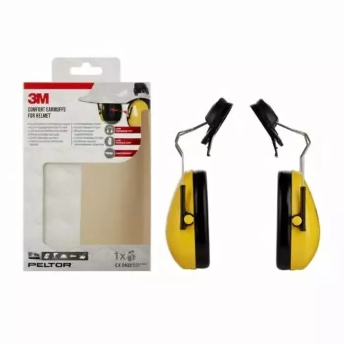 3M Optime Ear Shells with Helmet Attachment 26dB Black Yellow, H510PHGU