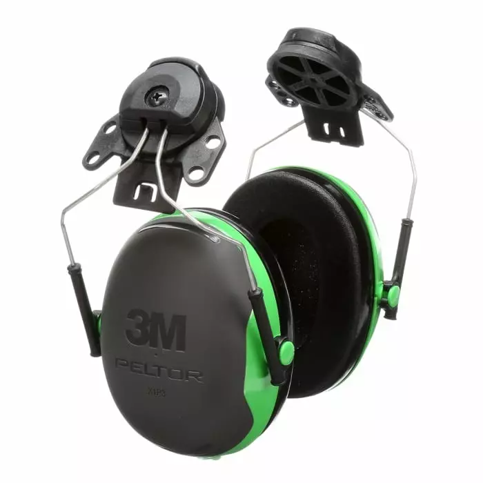 3M X1 Ear Shells with Helmet Attachment 26dB Black Green, X1P3E-GA