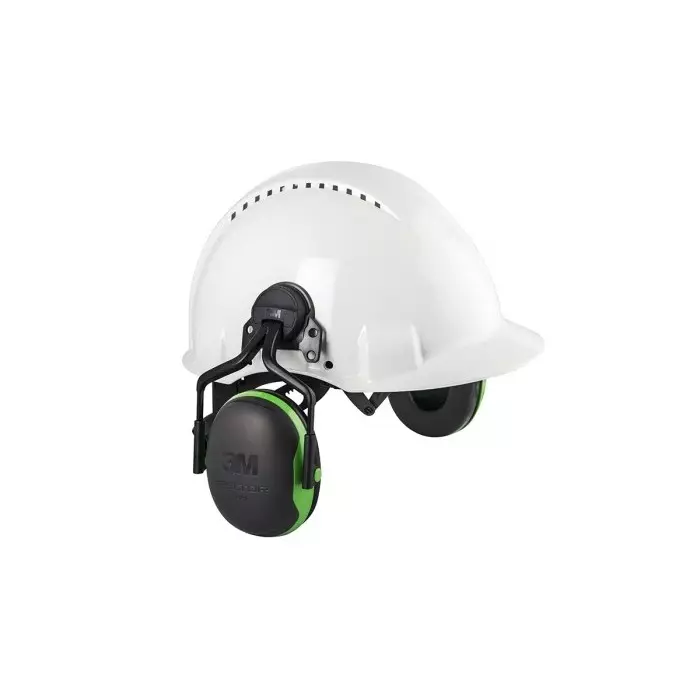 3M X1 Ear Shells with Helmet Attachment 26dB Black Green, X1P3E-GA