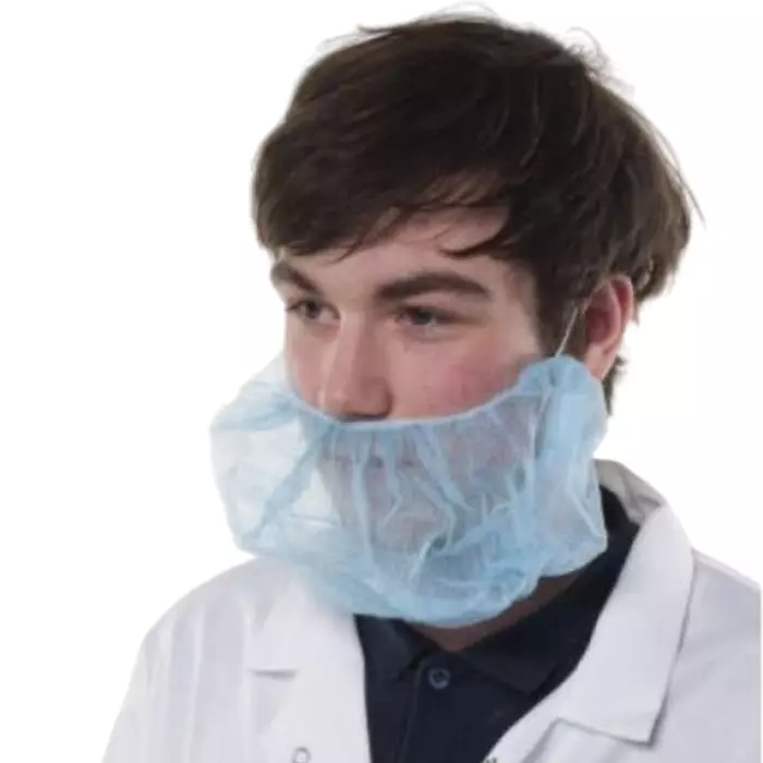 Reldeen Red Disposable Beard Mask for Food Industry Use One-Size Beard Mask Type Non-Metal Detectable, B0483T366 (Pack of 100)