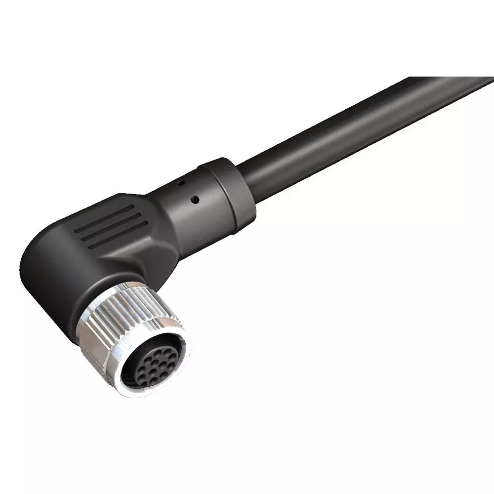 ALTECH Cable Assembly, 3P M12 RCPT-FREE END, 16.4, CBF12-S43N0-05BPUR