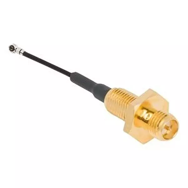 AMPHENOL RF Cable Assembly/SMA RP BLKHD JACK-R/A AMC4 PLUG, 095-902-604M005