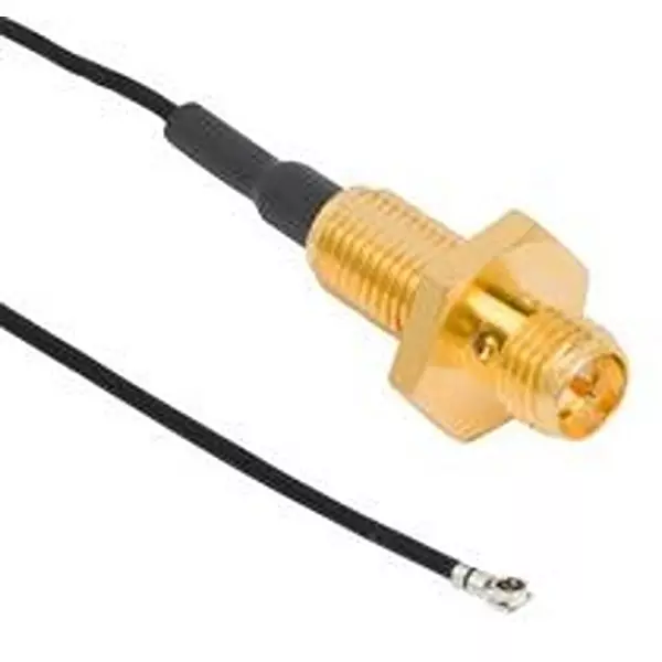 AMPHENOL RF Cable Assembly/SMA RP BLKHD JACK-R/A AMC4 PLUG, 095-902-604M030