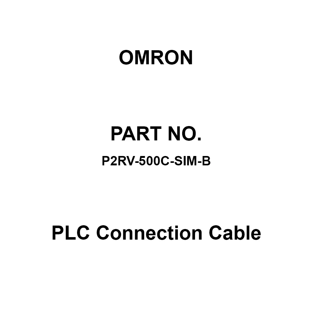 Omron PLC Connection Cable 5 m Cable Length, P2RV-500C-SIM-B