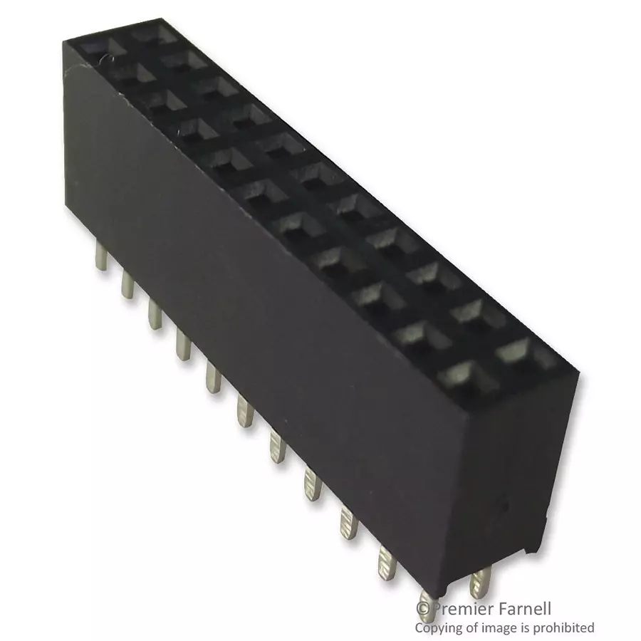 MULTICOMP PRO PCB Receptacles SOCKET, PCB, 2 ROW, VERT, 50WAY, 2200SB-50G-A1