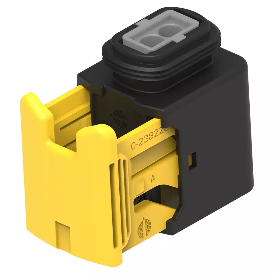 AMP - TE CONNECTIVITY CONN, HOUSING, RCPT, 2POS, 60V, PBT+GF30, 2-2382278-1