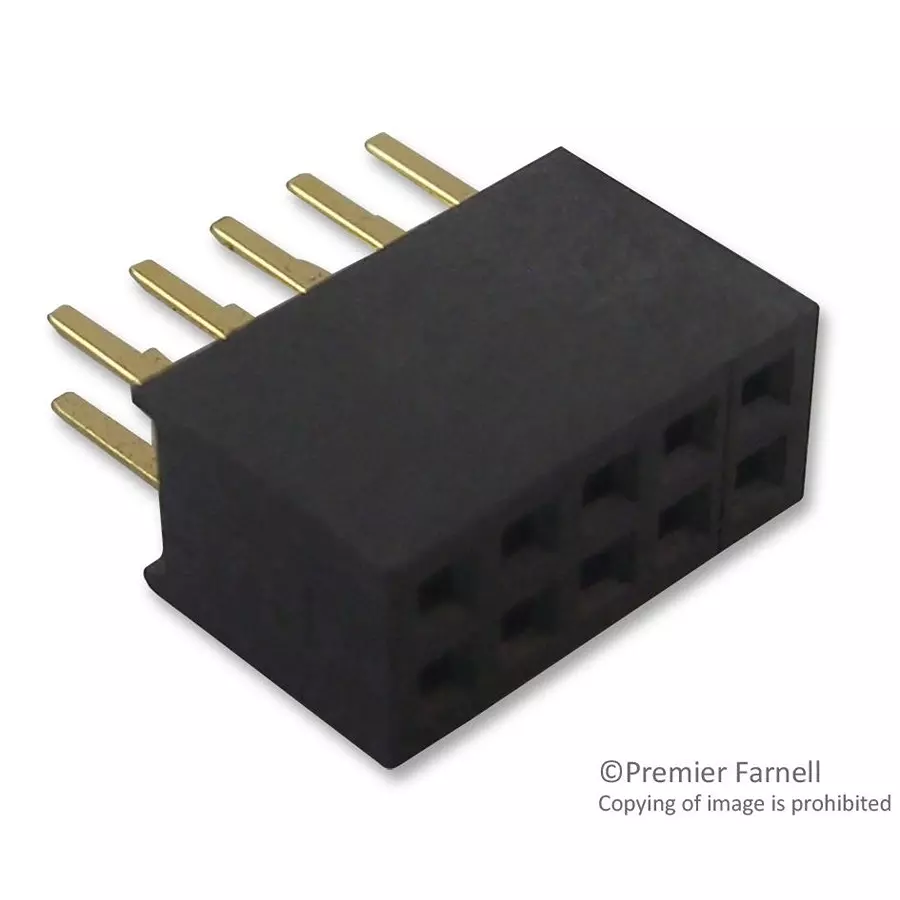 AMPHENOL COMMUNICATIONS SOLUTIONS RECEPTACLE, VERT, 1.27MM, THT, 12WAY, 20021311-00012T4LF