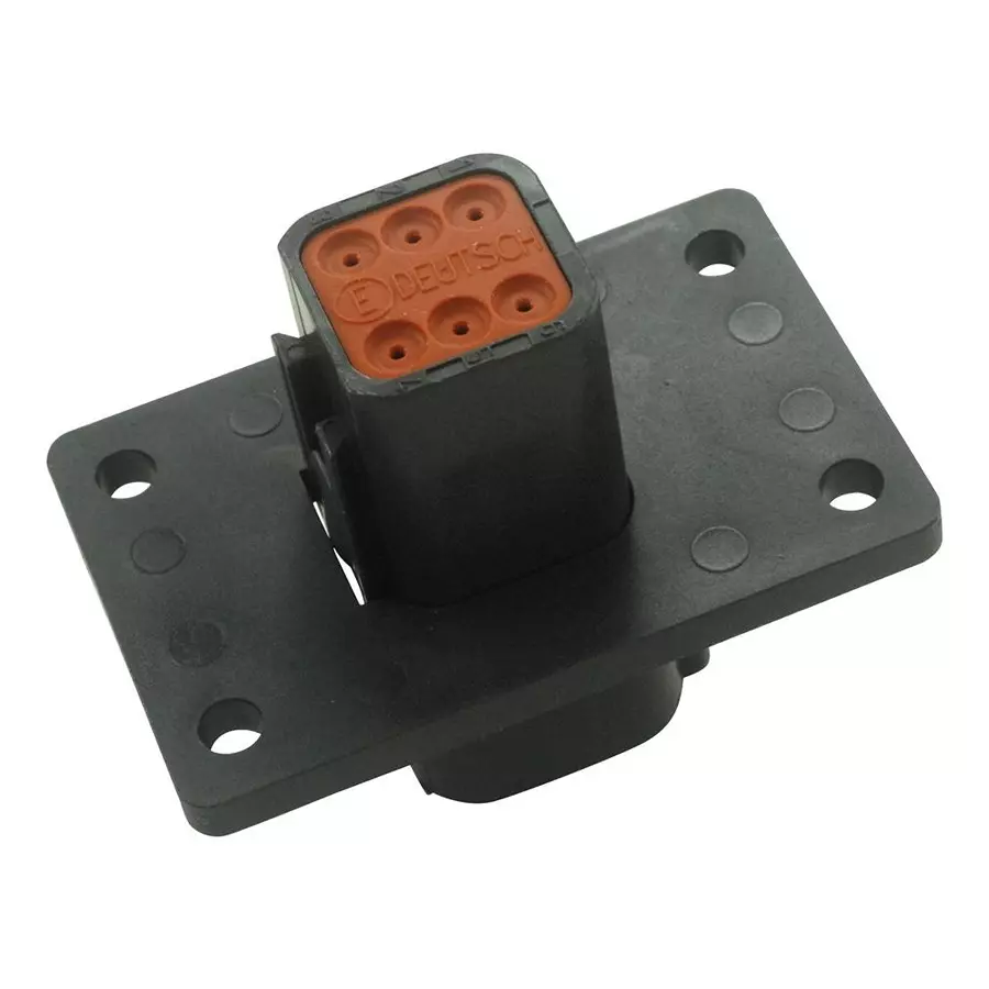 DEUTSCH - TE CONNECTIVITY RECEPT, FLANGE, THIN WALL, 6WAY, PIN, DT04-6P-CL06
