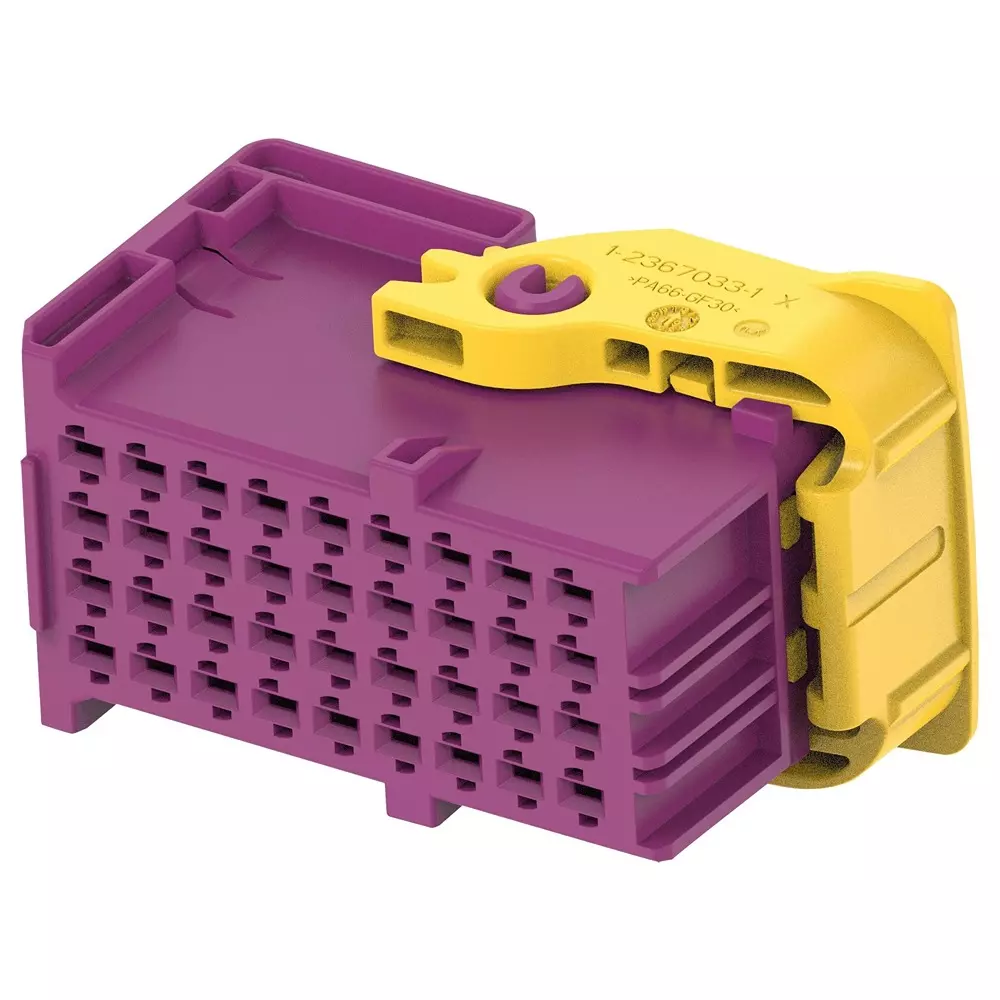 TE CONNECTIVITY Conn, Plug Housing, 36Pos, 36V, Pa66+Gf, 2377780-2