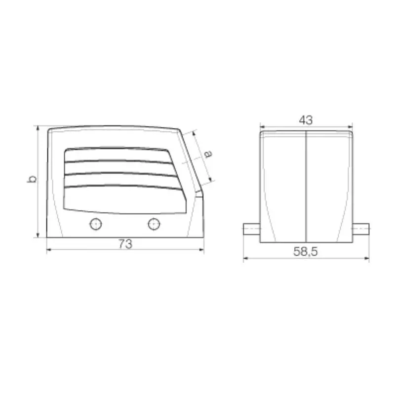 Weidmuller HDC Enclosure Cable Entry From Side, Plugged In Condition, Installation Size 4 and IP65 Rating, HDC 24D TSBU 1PG29G