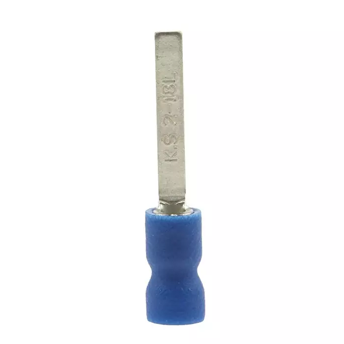 RS PRO Crimp Blade Terminal Insulated 18 mm Blade Length 1.5 mm² to 2.5 mm² Blue, 1787252
