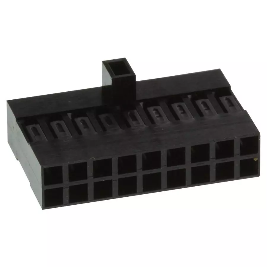 AMPHENOL COMMUNICATIONS SOLUTIONS WIRE-BOARD CONNECTOR RECEPTACLE 18 POSITION, 2.54MM, 65846-008LF