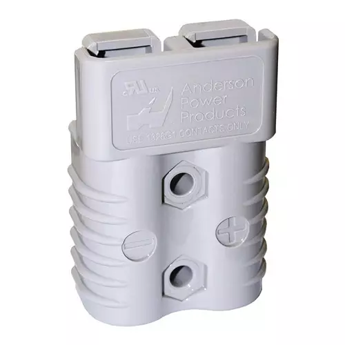 ANDERSON POWER PRODUCTS PLUG/RCPT HOUSING, 2POS, PC, GREY, 115107G1