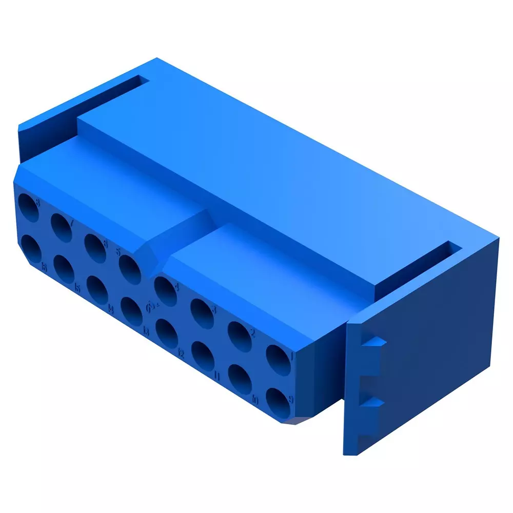 POSITRONIC RECTNGLR PWR HOUSING, LATCH, RCPT, 16P, PLB16F0000/AA.