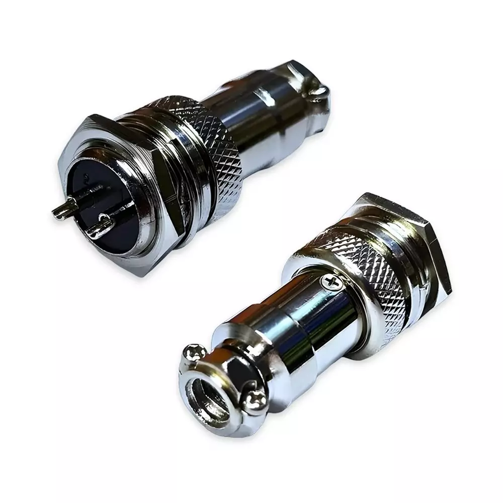 SETMI INDIA GX16 Aviation Plug & Socket Connector 16 mm 2-Pin Circular AC/DC 125-250 V