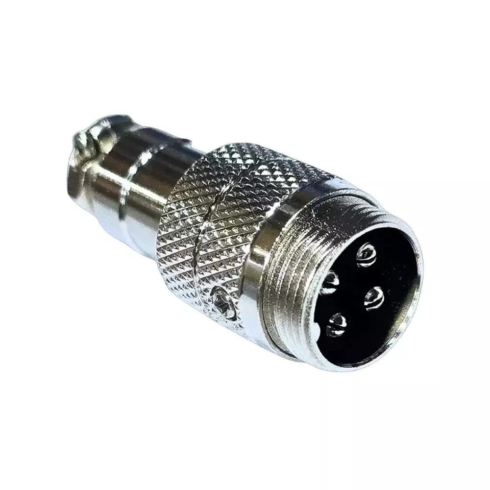 SETMI INDIA GX16 Aviation Connector Male 16 mm Circular 5-15 A with Solder Type 4-Pin