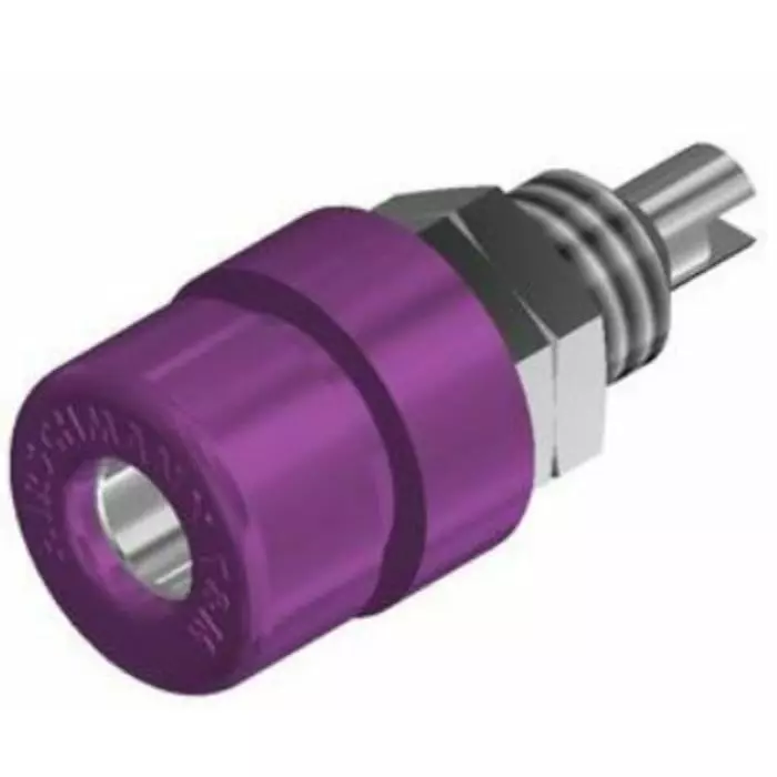 HIRSCHMANN TEST AND MEASUREMENT Banana Connector Violet Female 4 mm M6 Thread Solder Termination 32A 60V, 930166109 (Pack of 5)