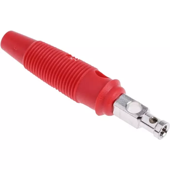 HIRSCHMANN TEST AND MEASUREMENT Banana Plug Red male 4 mm Connector Solder Termination 30A 30 V AC 60V DC Nickel, 930727101 (Pack of 500)