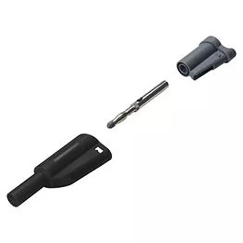 CAL TEST ELECTRONICS 4Mm Banana Plug, 36A, Black, Ct2631-0