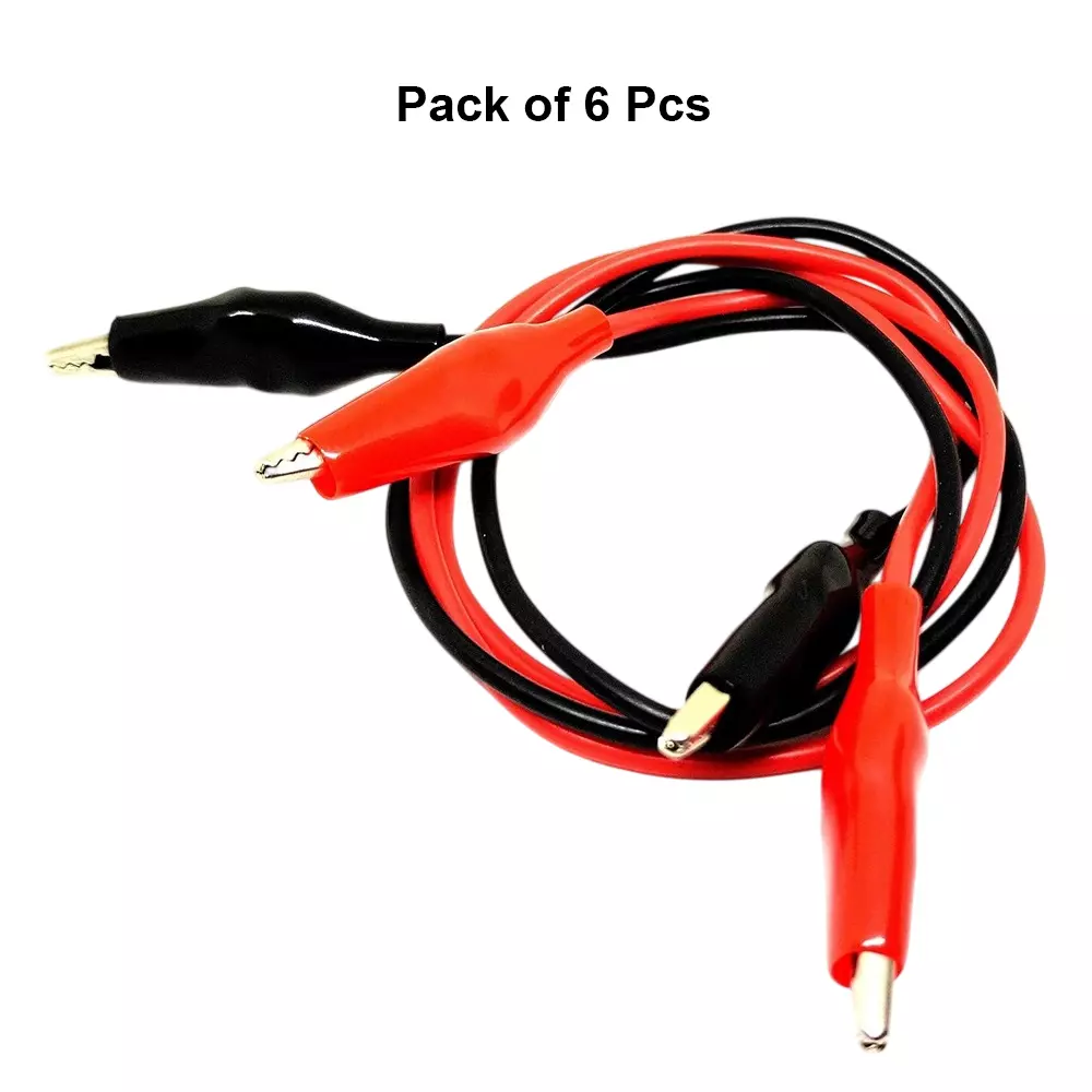 invento-double-ended-mini-crocodile-alligator-clip-with-20-awg-500-mm-length-05-sqmm-silicone-wire-black-red-isc-3020-3-pack-of-6-pcs