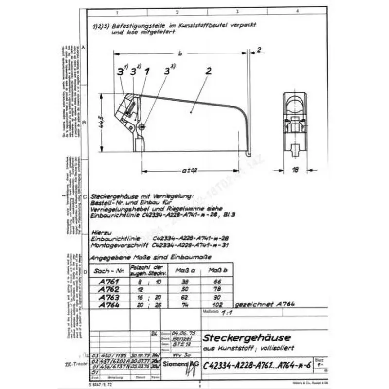 TE CONNECTIVITY Connector Housing Male Cable Mount, C42334A228A763