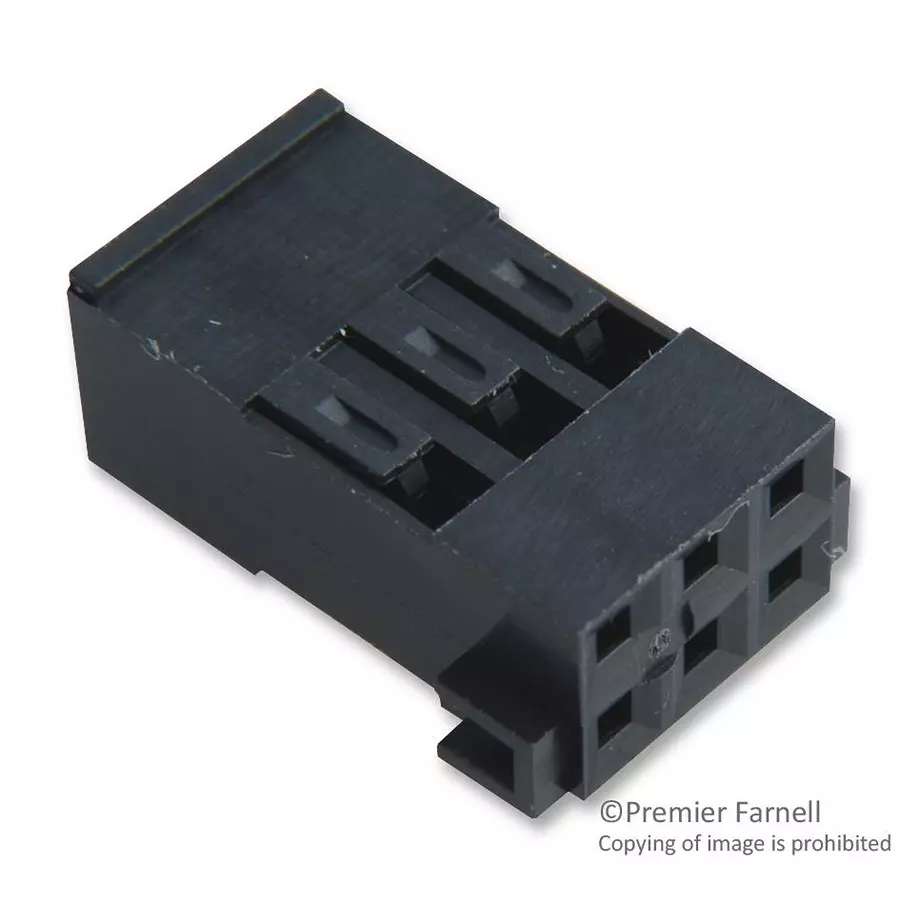 AMPHENOL COMMUNICATIONS SOLUTIONS WIRE-BOARD CONNECTOR RECEPTACLE, 6 POSITION, 2.54MM, 68105-002LF