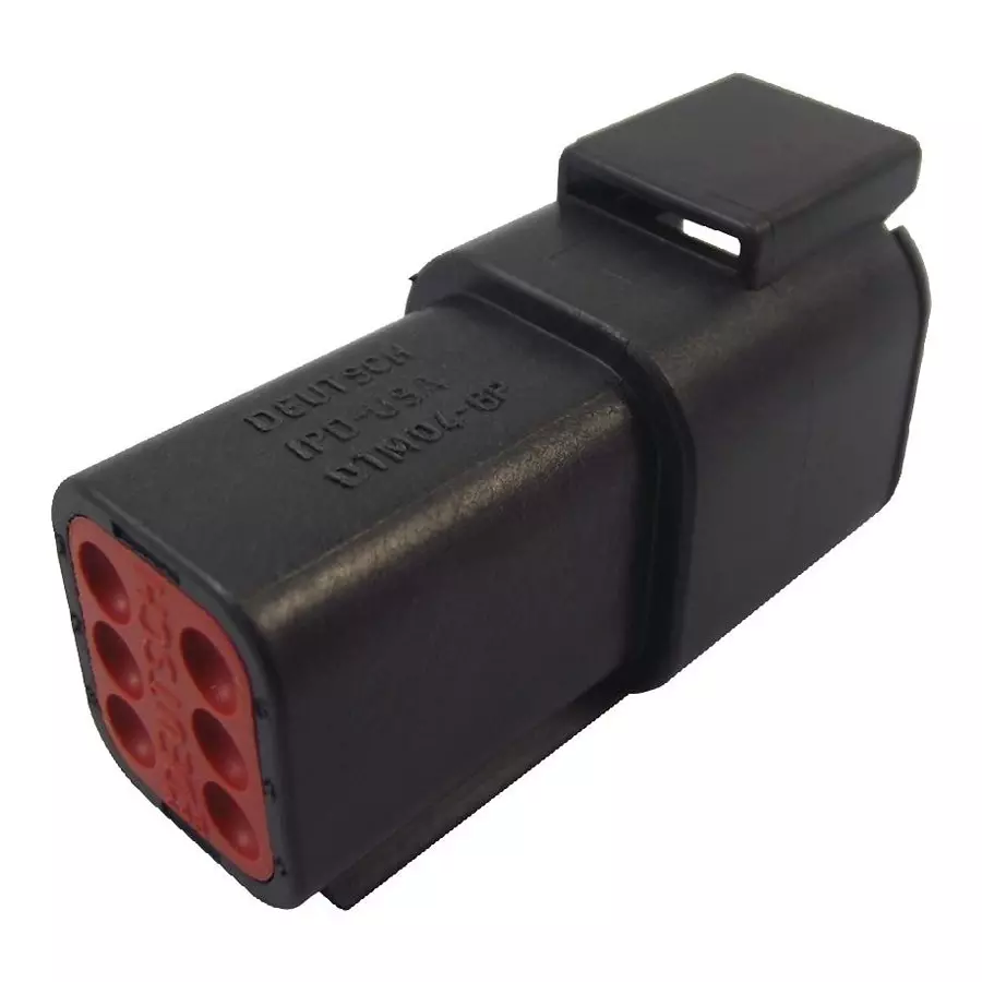 DEUTSCH - TE CONNECTIVITY AUTOMOTIVE CONN HOUSING, RCPT, 6POS, DTM04-6P-EE04
