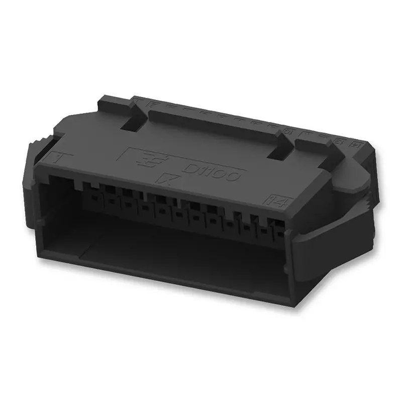 TE CONNECTIVITY Tab Connector Housing, Gf Polyester, 1-1903131-2 (Pack of 10)