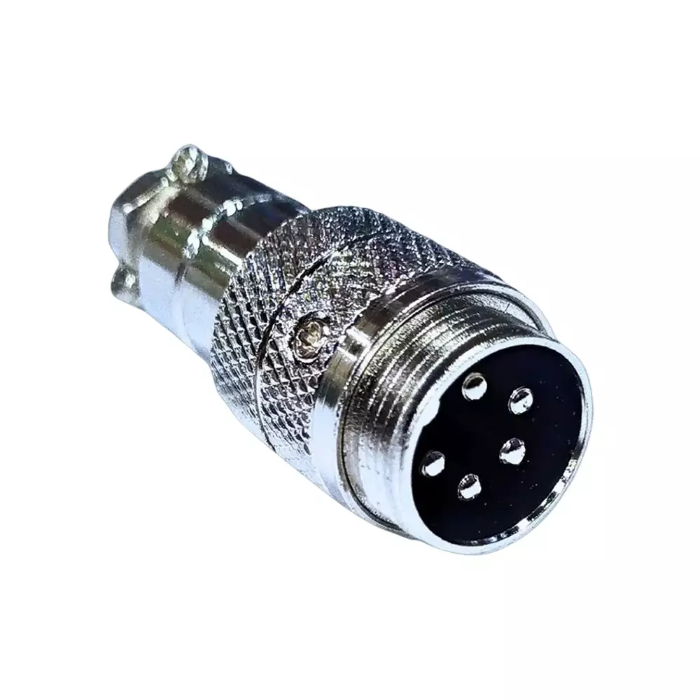SETMI INDIA GX16 Aviation Connector Male 16 mm Circular 5-15 A with Solder Type 5-Pin