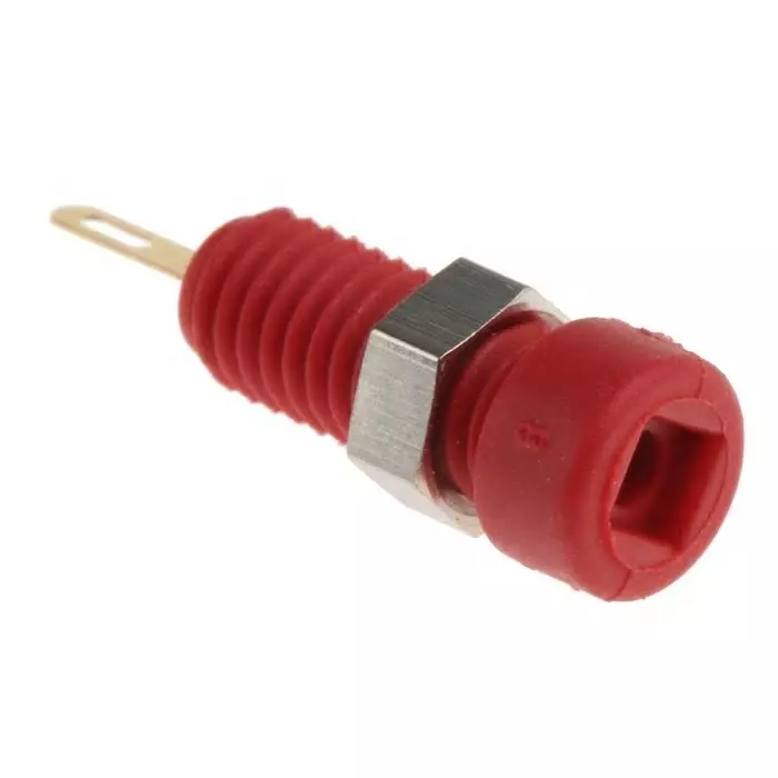 HIRSCHMANN TEST AND MEASUREMENT Banana Socket Red Female 2 mm Connector Solder Termination 6A 60V DC Gold Nickel, 930308701 (Pack of 2000)