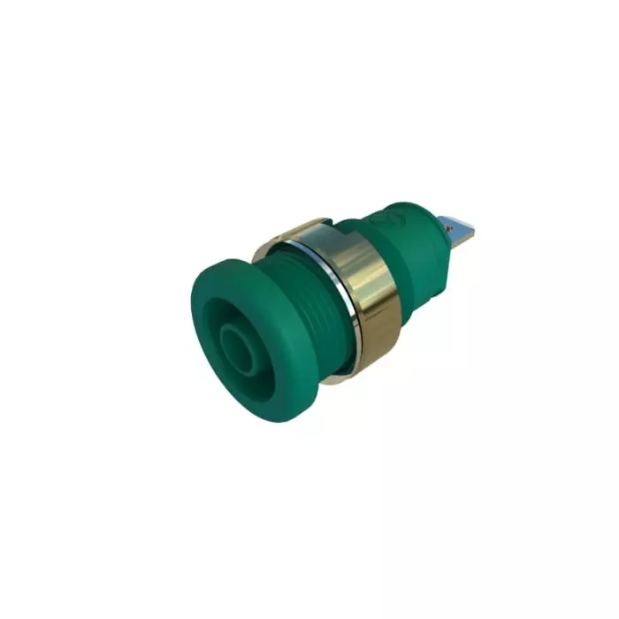 HIRSCHMANN TEST AND MEASUREMENT Banana Socket Green Female 4 mm Connector Tab Termination 32A Nickel Plating, 972356204