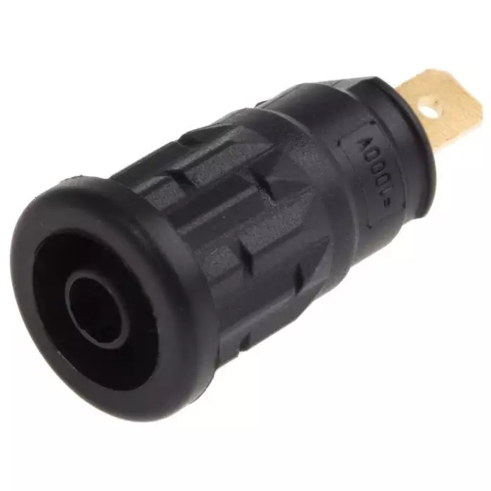 HIRSCHMANN TEST AND MEASUREMENT Banana Socket Black Female 4 mm Connector 24A Gold Plating, 972361100 (Pack of 500)