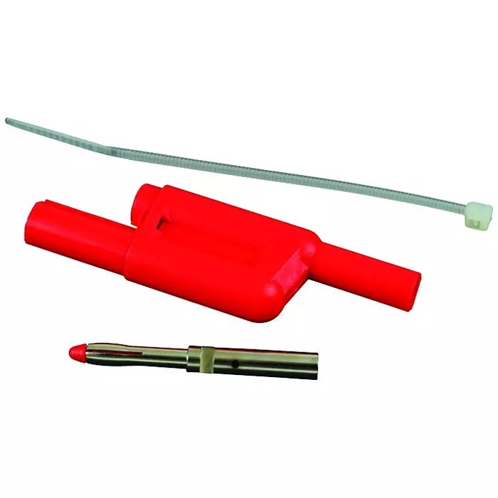 POMONA Banana Plug, Multi-Stacking, 20A, Red, 6721-2